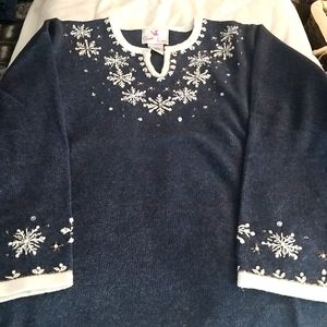 Quacker Factory Snowflake sweater